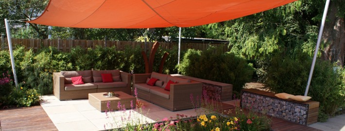 Sonnensegel in Action Garten- und Landschaftsbau in Uelzen